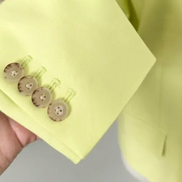 NWT J.Crew‎ Collection Cropped Blazer in Kiwi Green size 4 - Picture 5 of 10